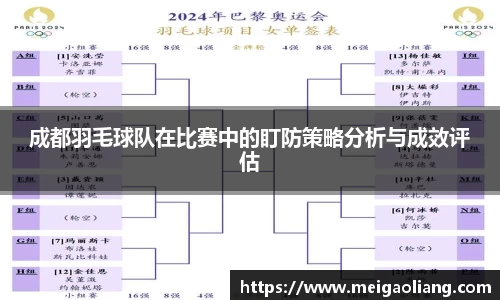 成都羽毛球队在比赛中的盯防策略分析与成效评估
